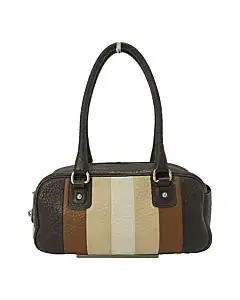Bally Leather Handbag With Lock And Key