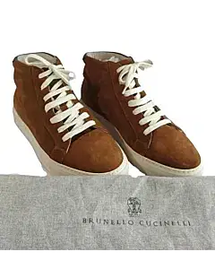 Brunello Cucinelli Nubuck High-Top Sneakers Size / 40.5