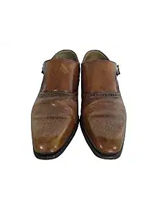Berluti Brown Leather Monk Shoes
