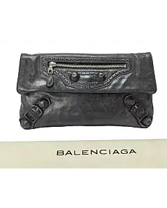 Balenciaga Agneau Giant Brogues Envelope Clutch