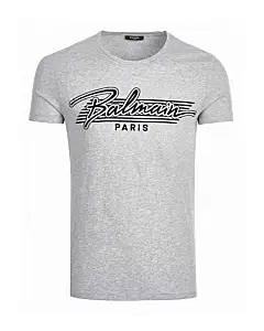 Balmain Flocked Logo T-shirt
