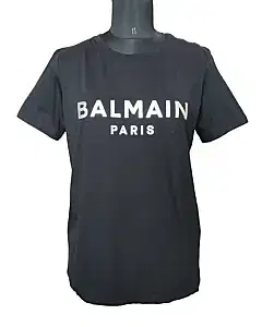 Balmain Black Silver T-shirt