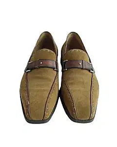 Berluti Tan and Brown Suede Leather Loafers