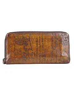 Berluti Itauba Scritto Leather Long Zipped Wallet