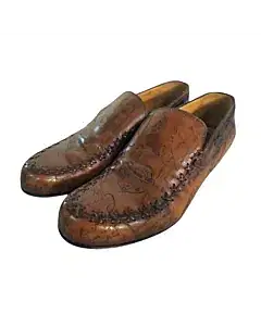Berluti Cursive Galet Scritto Leather Loafer