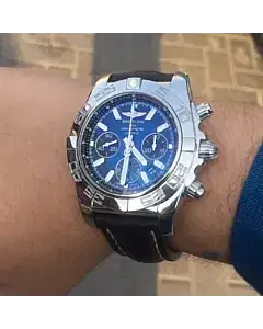 Breitling Chronomat 44 AB0110 Black Leather Belt