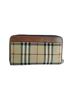 Burberry Horseferry Check Zip Around Wallet