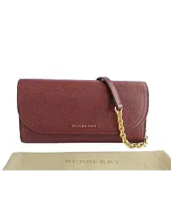 Burberry Soft Grain Leather Henley Wallet on Chain