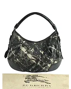 Burberry Floral Beat Check Nylon Foley Hobo Bag