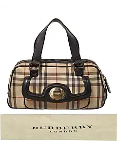 Burberry Check Front Turn Lock Pocket Bag