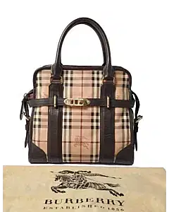 Burberry Haymarket Check Medium Minford Portrait Tote
