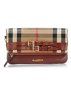 Burberry House Check Adeline Foldover Wristlet Clutch