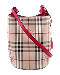 Burberry Haymarket Check Lorne Bucket Bag