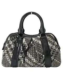 Burberry Prorsum Knight Beat Check Studded Bag