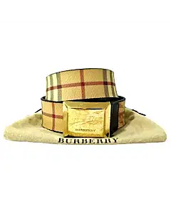 Burberry Haymarket Barnsfield Buckle Belt