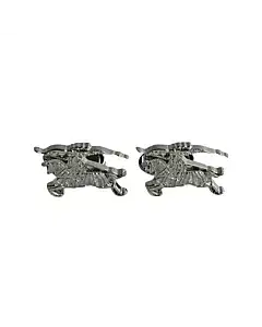 Burberry Silver Tone Equestrian Knight Cufflinks