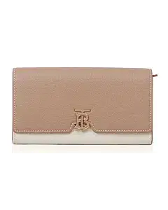 Burberry Tri-tone Grainy Leather TB Continental Wallet