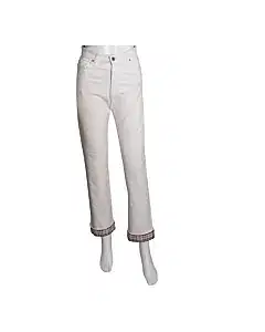 Burberry White Denim Pants