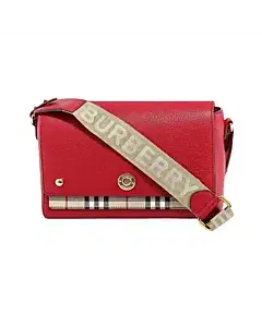 Burberry Leather and Vintage Check Note Crossbody Bag