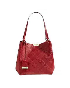 Burberry Canterbury Check Embossed Leather Tote