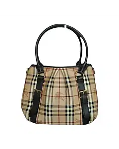Burberry Haymarket Check Coated Canvas Northfield Bag