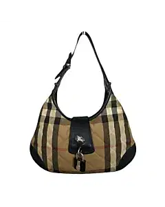 Burberry Nova Check Quilted Brook Hobo Bag