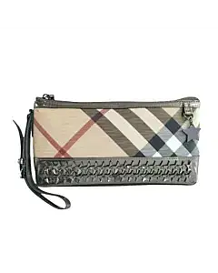 Burberry Nova Check Patent Star Wristlet