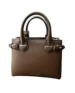 Burberry House Check Leather Banner Tote