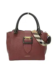 Burberry Grained Leather Medium Buckle Tote