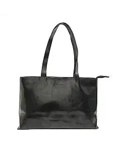 Burberry Black Leather Tote Bag