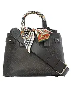 Burberry Small Banner Perforated Leather Tote with Scarf