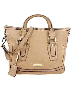 Burberry Beige Leather Satchel Bag