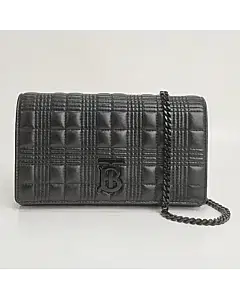 Burberry Lola Quilted Leather Chain Wallet