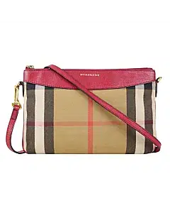 Burberry Peyton House Check Canvas Crossbody Bag Shoulder Bag