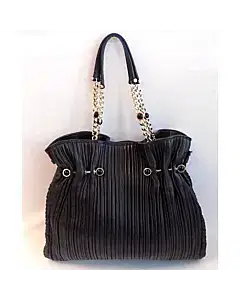 Bvlgari Black Wrinkle Shoulder Bag