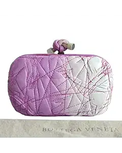 Bottega Veneta Stitched Ombre Leather Knot Clutch