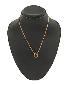 Cartier Love Diamond & 18k Yellow Gold Double Chain Necklace