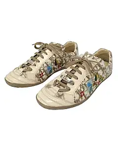 Dior Monogram Floral Embroidered Canvas Lace Up Sneakers