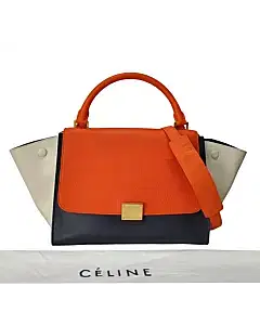 Celine Tricolor Trapeze Leather Bag