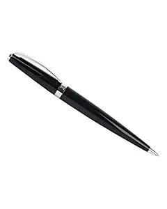 Dior Black Lacquer Silver Tone Ball Point Pen
