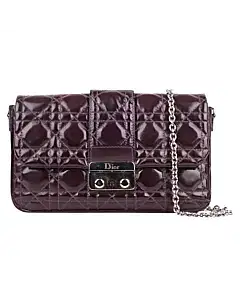 Dior Patent Leather New Lock Chain Clutch Bag