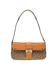 Dior Oblique Canvas And Leather Shoulder Bag
