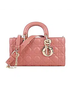 Dior Lambskin Cannage Medium Lady D-Joy Ethereal Pink