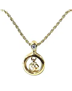 Dior CD Logos Charm Necklace