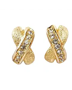 Christian Dior Frosted Glass Pave Rhinestone Earrings