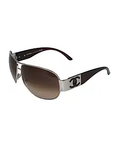 Chanel Silver 4128 Aviator Sunglasses