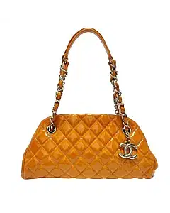 Chanel Quilted Patent Leather Just Mademoiselle Bowling Bag