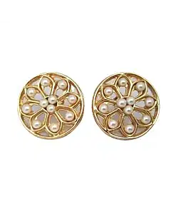 Chanel Vintage Pearl Round Large Earrings