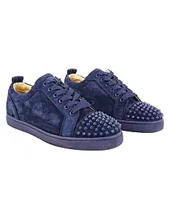 Christian Louboutin Louis Spikes Suede Sneakers Men-Euro 40