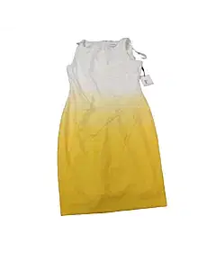 Calvin Klein Yellow Dip-Dye Party Cocktail Dress